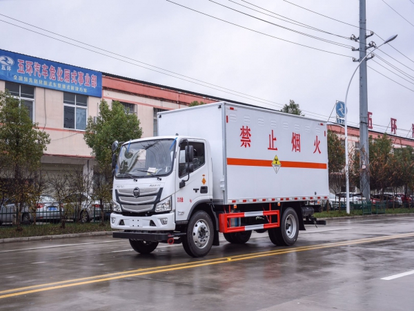 国六福田欧马可爆破厢式运输车