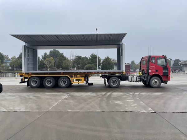 四十英尺危险品罐箱骨架运输半挂车
